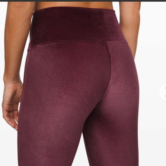 NWOT Wunder Lounge High-Rise Tight 28" *Velvet in Garnet **limited edition** - Picture 4 of 8